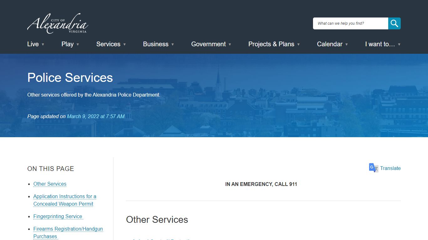 Police Services | City of Alexandria, VA